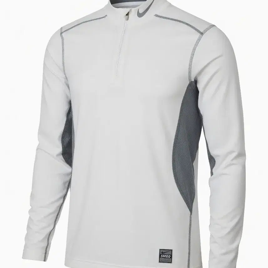 [BUNJANG] Nike Pro Combat Hyperwarm Dri-FIT Max Zip-Up Jacket / 나이키 프로 컴뱃 하이퍼웜 드라이핏 맥스 집업 S 사이즈 화이트/그레이