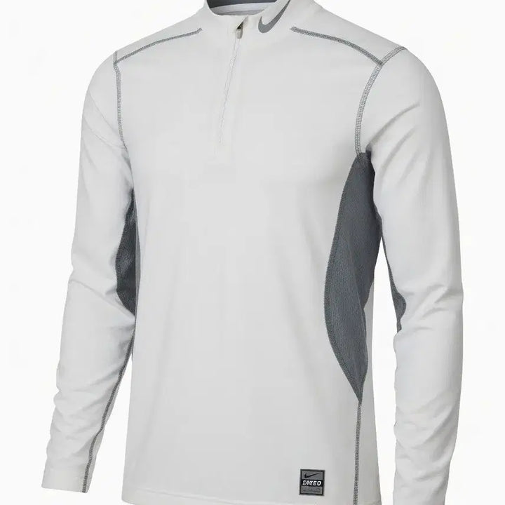 [BUNJANG] Nike Pro Combat Hyperwarm Dri-FIT Max Zip-Up Jacket / 나이키 프로 컴뱃 하이퍼웜 드라이핏 맥스 집업 S 사이즈 화이트/그레이