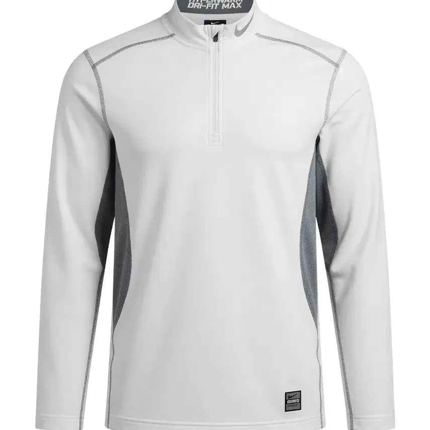 [BUNJANG] Nike Pro Combat Hyperwarm Dri-FIT Max Zip-Up Jacket / 나이키 프로 컴뱃 하이퍼웜 드라이핏 맥스 집업 S 사이즈 화이트/그레이