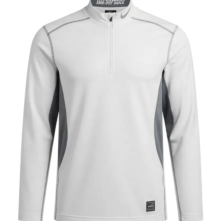 [BUNJANG] Nike Pro Combat Hyperwarm Dri-FIT Max Zip-Up Jacket / 나이키 프로 컴뱃 하이퍼웜 드라이핏 맥스 집업 S 사이즈 화이트/그레이