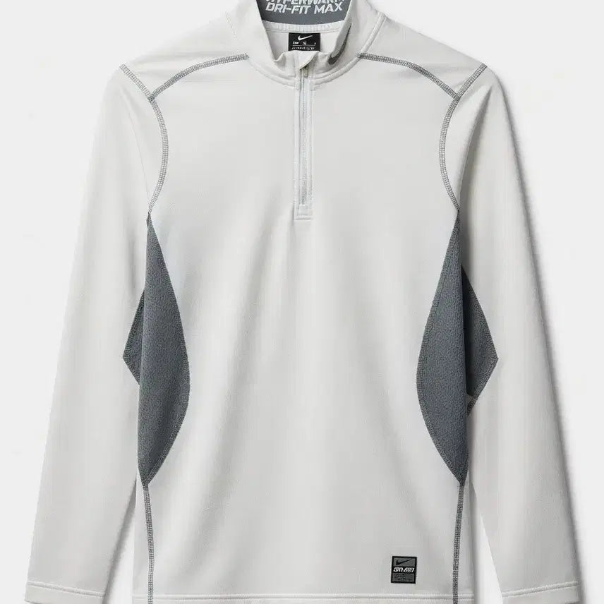 [BUNJANG] Nike Pro Combat Hyperwarm Dri-FIT Max Zip-Up Jacket / 나이키 프로 컴뱃 하이퍼웜 드라이핏 맥스 집업 S 사이즈 화이트/그레이