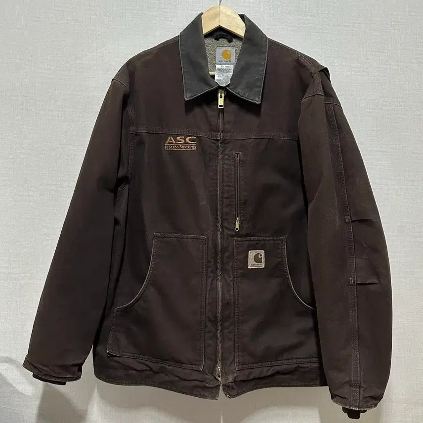 [BUNJANG] Carhartt C61 Duck Work Jacket Dark Brown / Carhartt 칼하트 C61 덕 다크브라운 워크자켓