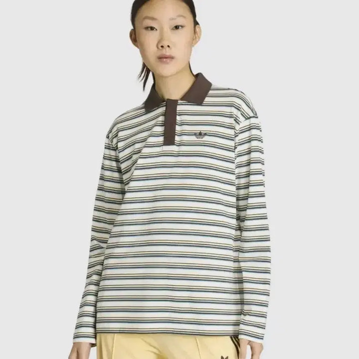 [BUNJANG] Adidas Stripe Long Sleeve Polo Shirt XS / 아디다스 롱슬리브 폴로티셔츠 스트라이프 xs사이즈 팝니다