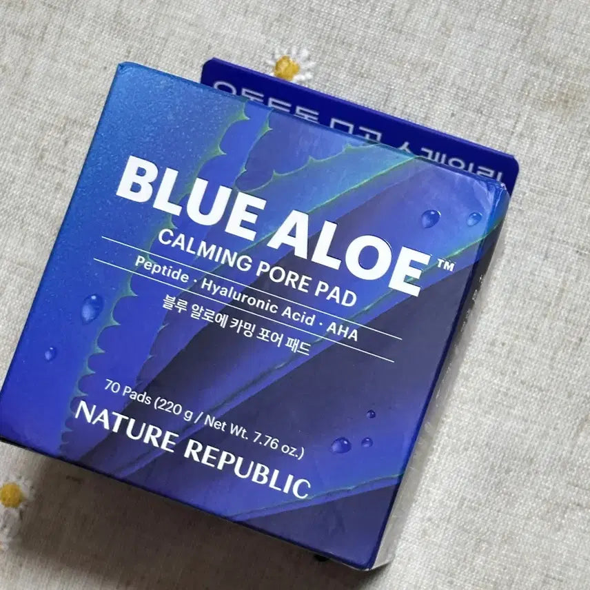 [BUNJANG] Nature Republic Blue Aloe Soothing Pore Pad / 네이처리퍼블릭 알로에 카밍 포어 패드 새제품