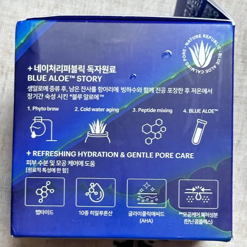 [BUNJANG] Nature Republic Blue Aloe Soothing Pore Pad / 네이처리퍼블릭 알로에 카밍 포어 패드 새제품