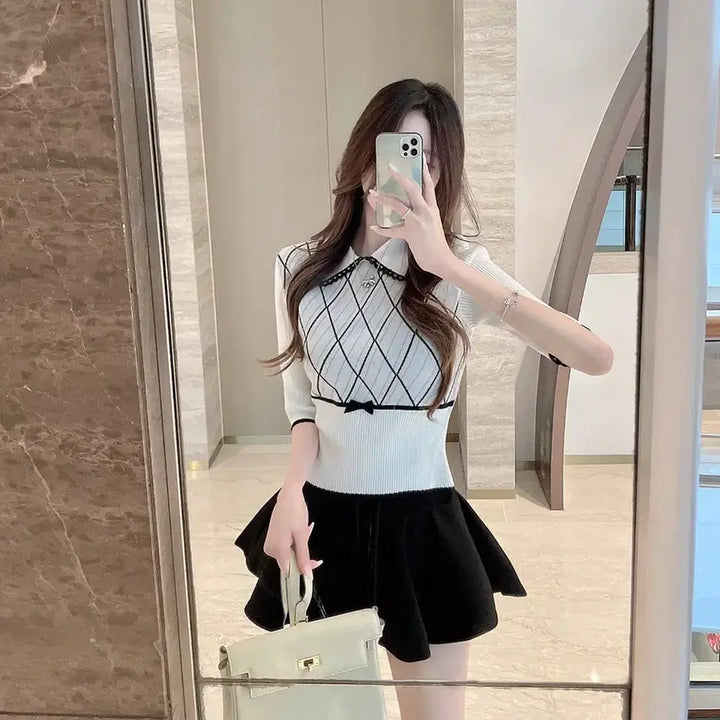 [BUNJANG] Mielly Belle Flare Soft Mini Skirt / 미엘르 벨 플레어 소프트 미니 스커트