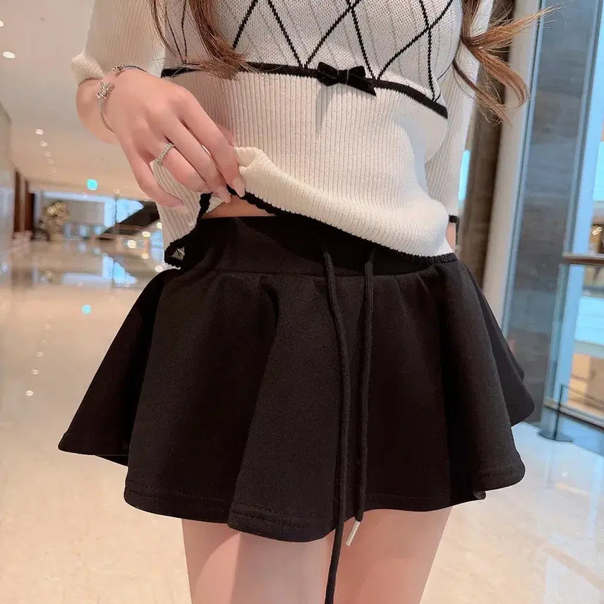 [BUNJANG] Mielly Belle Flare Soft Mini Skirt / 미엘르 벨 플레어 소프트 미니 스커트
