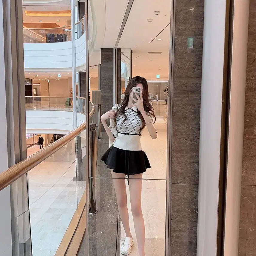 [BUNJANG] Mielly Belle Flare Soft Mini Skirt / 미엘르 벨 플레어 소프트 미니 스커트