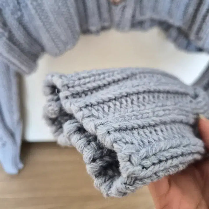 [BUNJANG] Cable Knit Cropped Cardigan / 케이블 크롭 니트가디건
