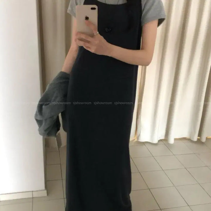 [SOLD OUT] 나시 롱원피스 블랙