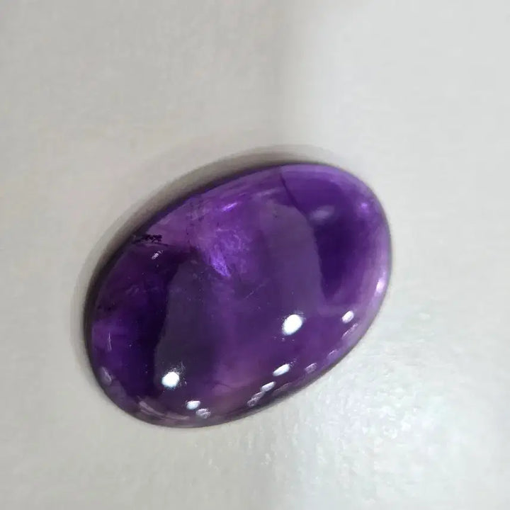 [BUNJANG] 26.5 Carat Natural Deep Purple Amethyst Large Oval Cabochon Loose Gemstone / 26캐럿 천연 진보라 자수정(Amethyst) 대형 캐보션 나석
