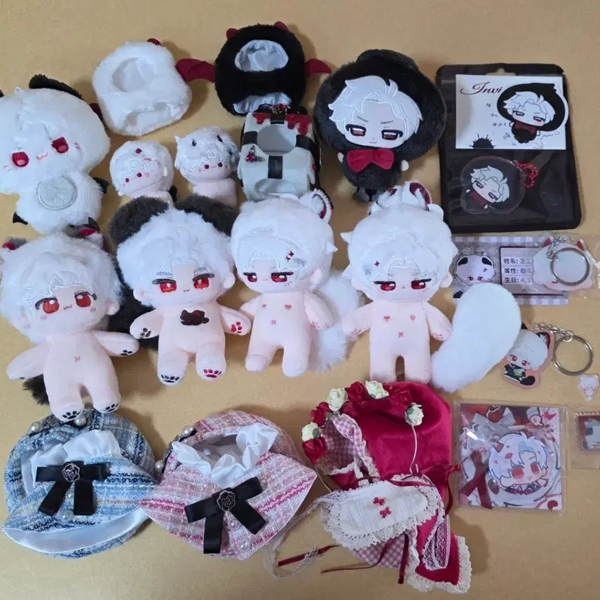 [BUNJANG] Love&amp;Deepspace Jinwoon 5cm &amp; 10cm Plush Dolls Bundle Set / 럽딥 러브앤딥스페이스 비공식 굿즈 5cm 10cm 진운 솜인형 판매