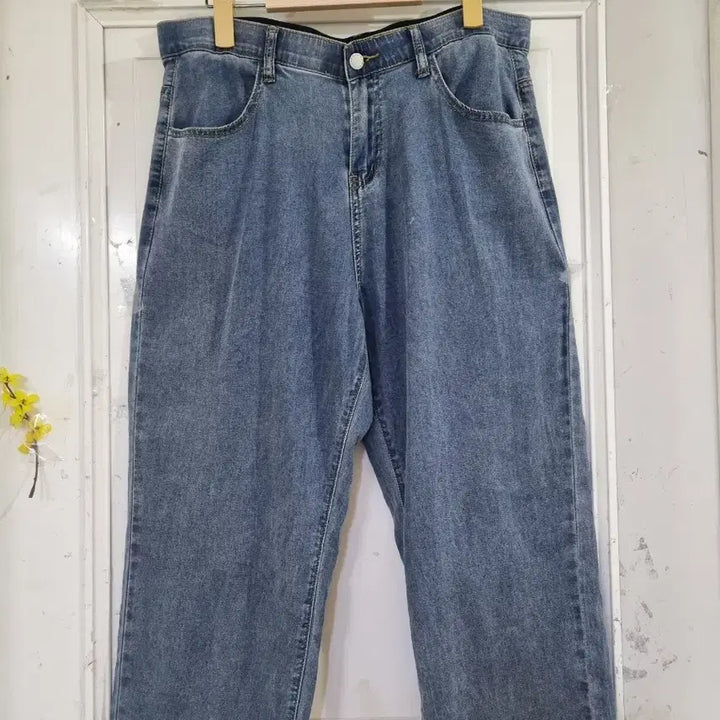 [BUNJANG] Tencel Spandex Banded Cotton Pants (Size 88) / 여름 시원한 . 텐셀. 스판 밴딩 면 통바지. 새상품. 88사이즈