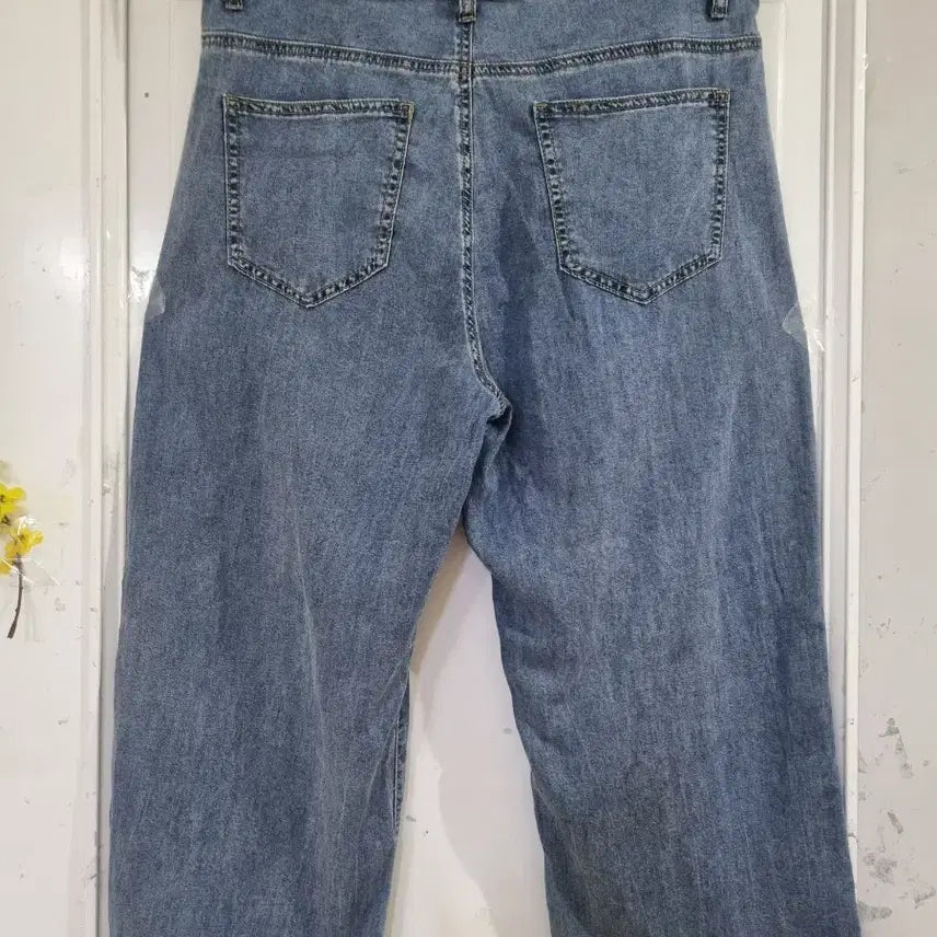 [BUNJANG] Tencel Spandex Banded Cotton Pants (Size 88) / 여름 시원한 . 텐셀. 스판 밴딩 면 통바지. 새상품. 88사이즈