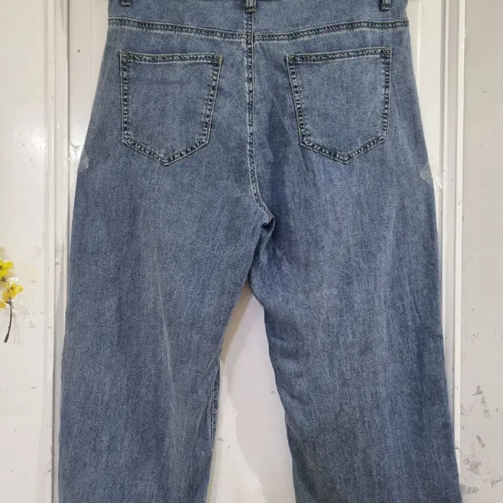 [BUNJANG] Tencel Spandex Banded Cotton Pants (Size 88) / 여름 시원한 . 텐셀. 스판 밴딩 면 통바지. 새상품. 88사이즈