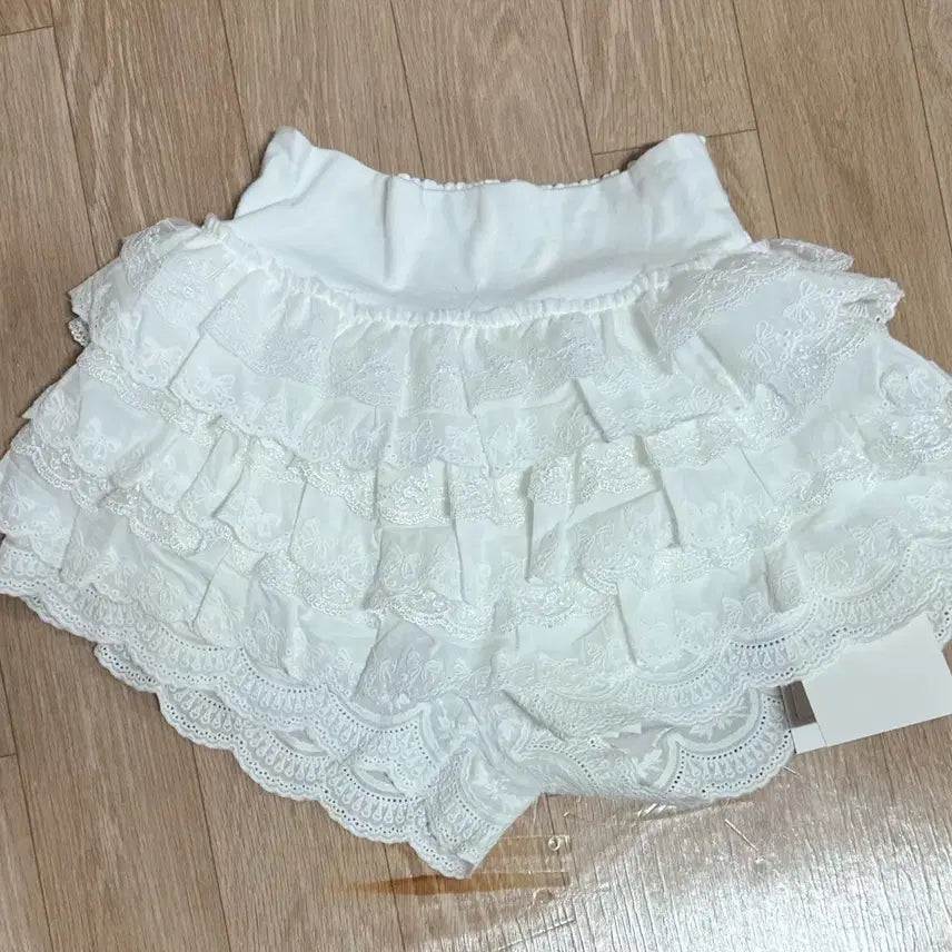 [BUNJANG] Lace Tulle Skirt White / 새상품) 레이스 튜튜 팬츠 스커트 화이트
