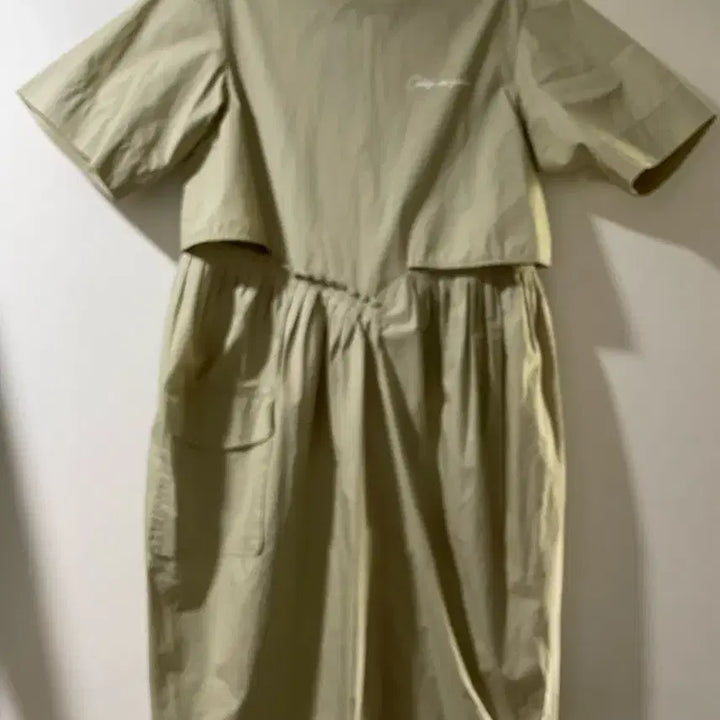 [BUNJANG] Juicy Judy Beige Short Sleeve Shirt Dress / 쥬시쥬디 베이지색 반팔 셔츠 원피스