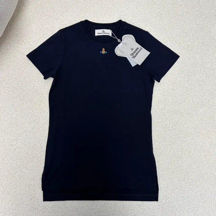 [BUNJANG] Vivienne Westwood Logo Navy Short Sleeve T-Shirt / 새상품 비비안웨스트우드 로고 네이비 반팔 티셔츠