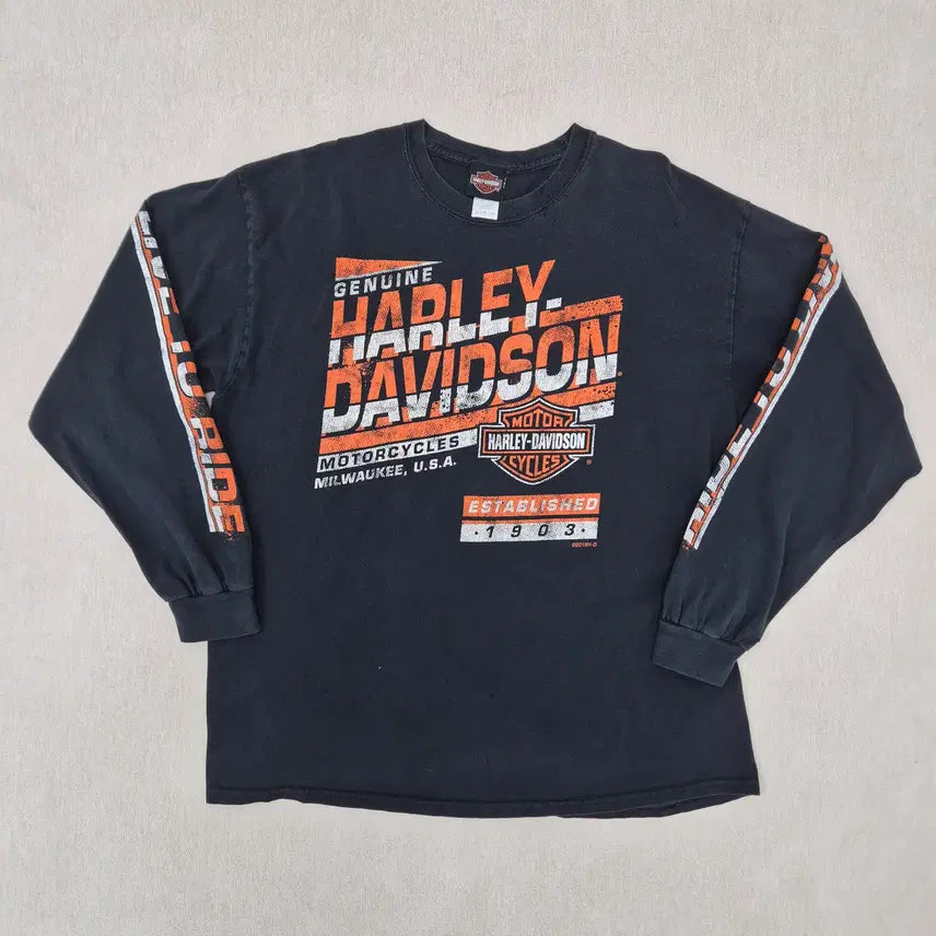 [BUNJANG] Harley Davidson XL Long Sleeve T-shirt / 할리데이비슨 XL사이즈 긴팔티셔츠