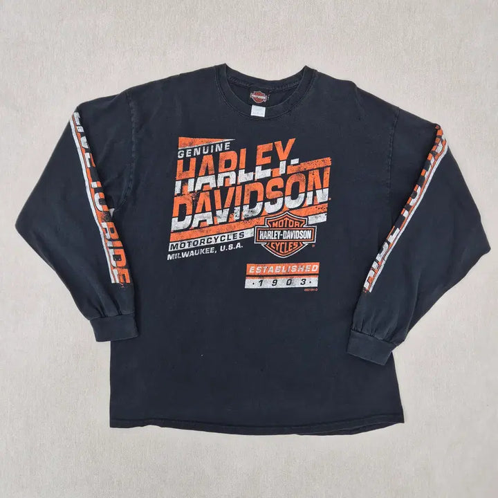 [BUNJANG] Harley Davidson XL Long Sleeve T-shirt / 할리데이비슨 XL사이즈 긴팔티셔츠