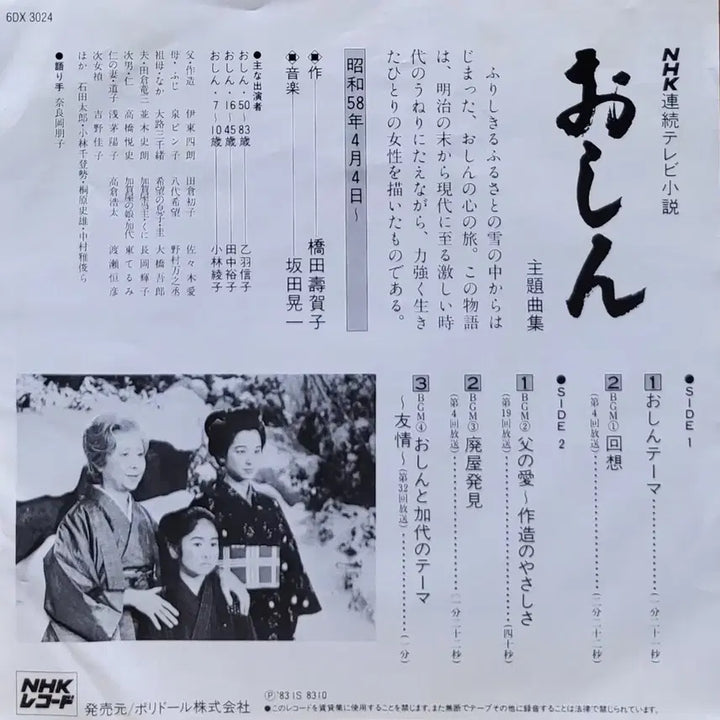 [BUNJANG] NHK Oshin Drama Theme Song 7-inch Vinyl Record / S-806. 7인치 싱글. NHK 오싱 드라마 주제곡 LP 음반