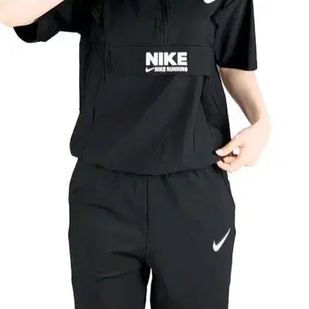 [SOLD OUT] 나이키 반팔 윈드러너 셋업 블랙