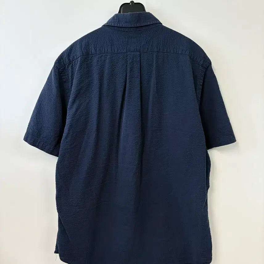 [BUNJANG] Polo Ralph Lauren Navy Seersucker Short Sleeve Shirt / 폴로 랄프로렌 신형 네이비 시어서커 반팔 셔츠