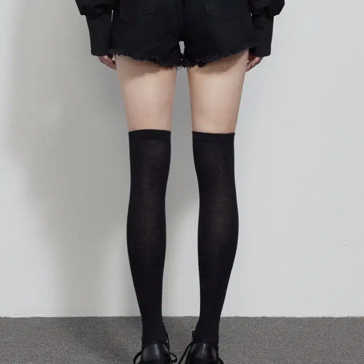 [BUNJANG] Bohemian Seoul Black Shorts / 보헤미안 서울 DAMAGE BLACK SHORTS, BLACK 사이즈 1