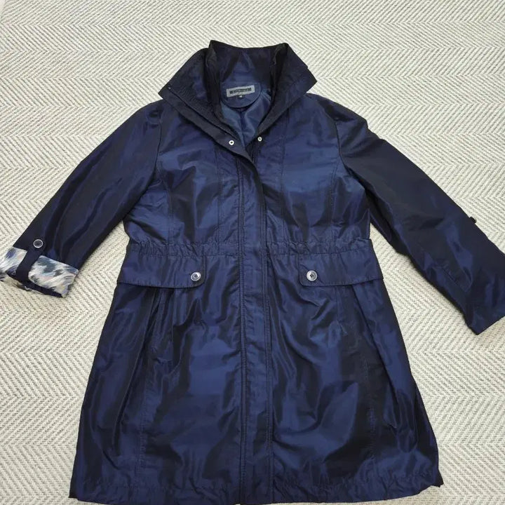 [BUNJANG] Navy Trench Windbreaker Jacket / 여성 트렌치