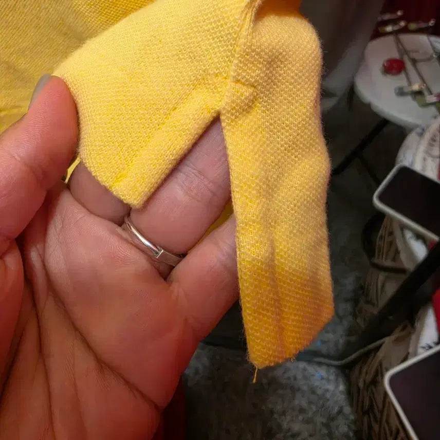 [BUNJANG] Ralph Lauren Yellow Short Sleeve Polo Shirt (Size M) / 7/51 로렌 랄프로렌 옐로우 반팔 폴로티 M