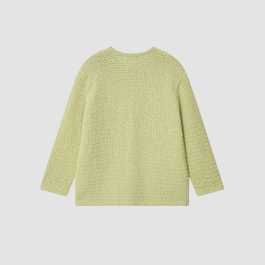 [BUNJANG] The Lil Rosie Tweed Knit Jacket - Light Green / 더릴  Rosie Tweed Knit Jacket_Light Green