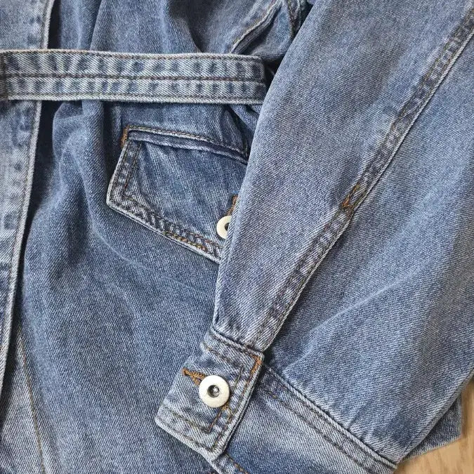 [BUNJANG] Breal Belted Denim Jacket (77-88) / 브레알 벨티드 청 데님 자켓(77-88)