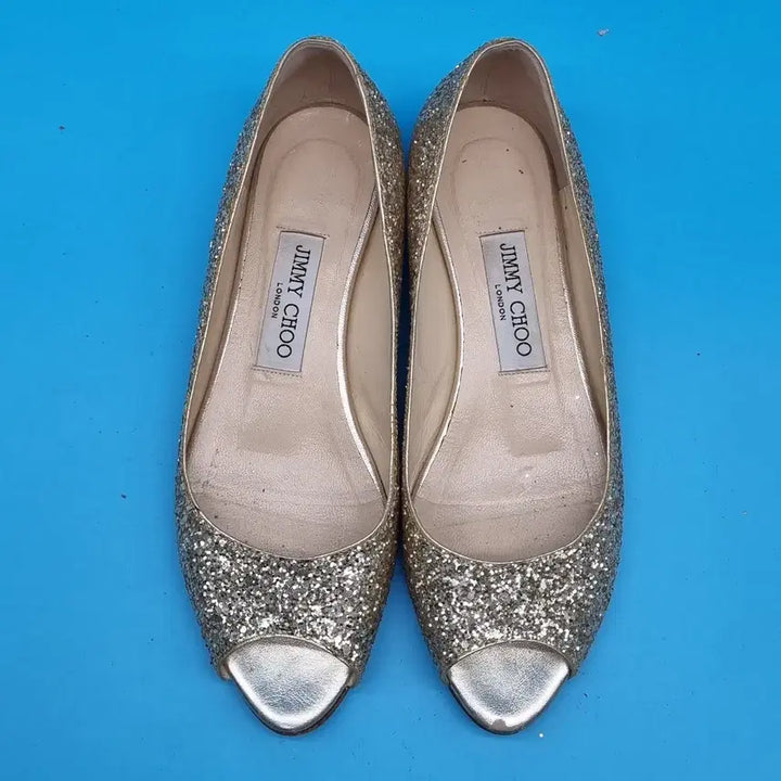 [BUNJANG] Jimmy Choo Gold Toe Open Flat Shoes 38 (240) / h 지미추 골드 토오픈 플랫슈즈 38 240