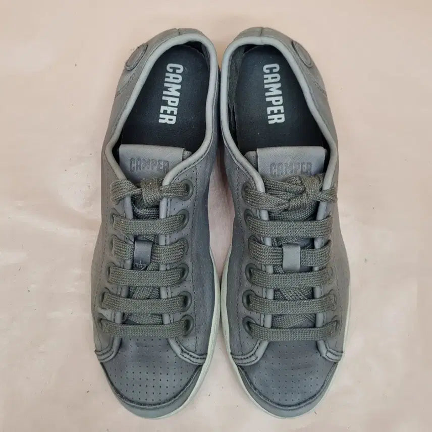[BUNJANG] Camper Uno Gray Leather Sneakers / 캠퍼 우노 그레이 가죽 스니커즈 36 230