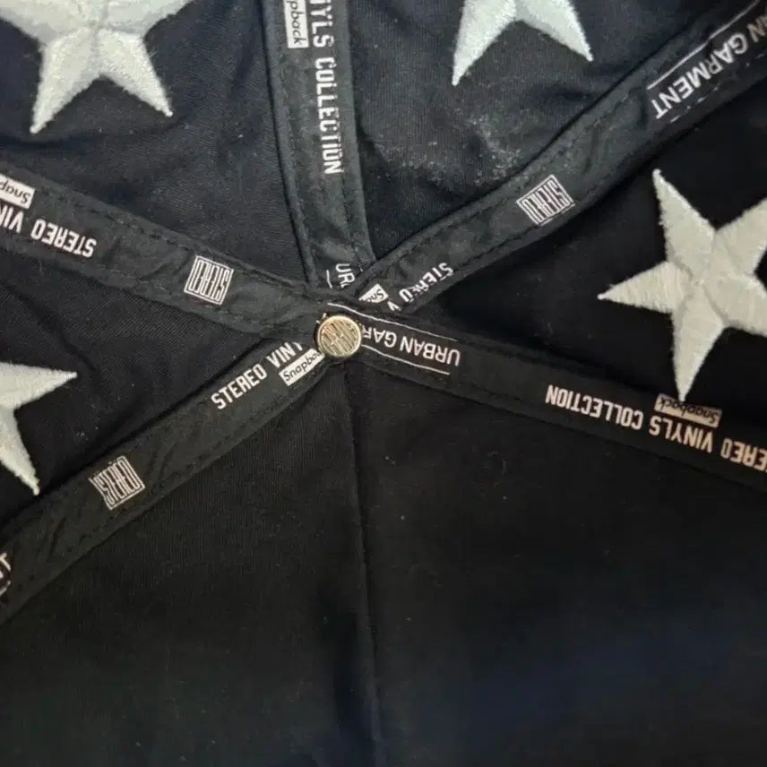 [BUNJANG] Stereo Vinyls Black Star Embroidery Ball Cap / 스테레오 바이널스 검정 별 자수 볼캡