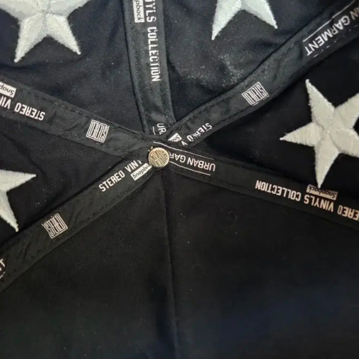 [BUNJANG] Stereo Vinyls Black Star Embroidery Ball Cap / 스테레오 바이널스 검정 별 자수 볼캡