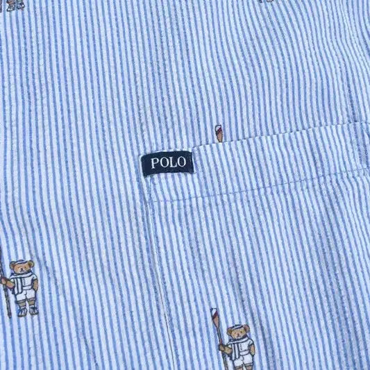 [BUNJANG] Polo Ralph Lauren Seersucker Pajama Shirt / 폴로 랄플로렌 시어서커 셔츠 M M0288