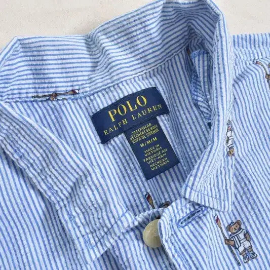 [BUNJANG] Polo Ralph Lauren Seersucker Pajama Shirt / 폴로 랄플로렌 시어서커 셔츠 M M0288