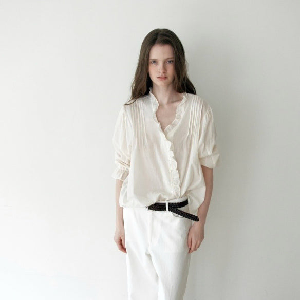 [SOLD OUT] 더릴 Spring Mare Frill Blouse_Ivory