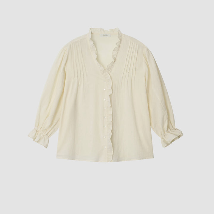 [SOLD OUT] 더릴 Spring Mare Frill Blouse_Ivory