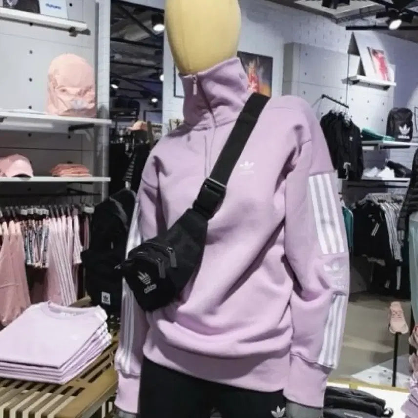 [BUNJANG] Adidas Lavender Half-Zip Sweatshirt / 아디다스 라벤더 하프집업 스웻셔츠