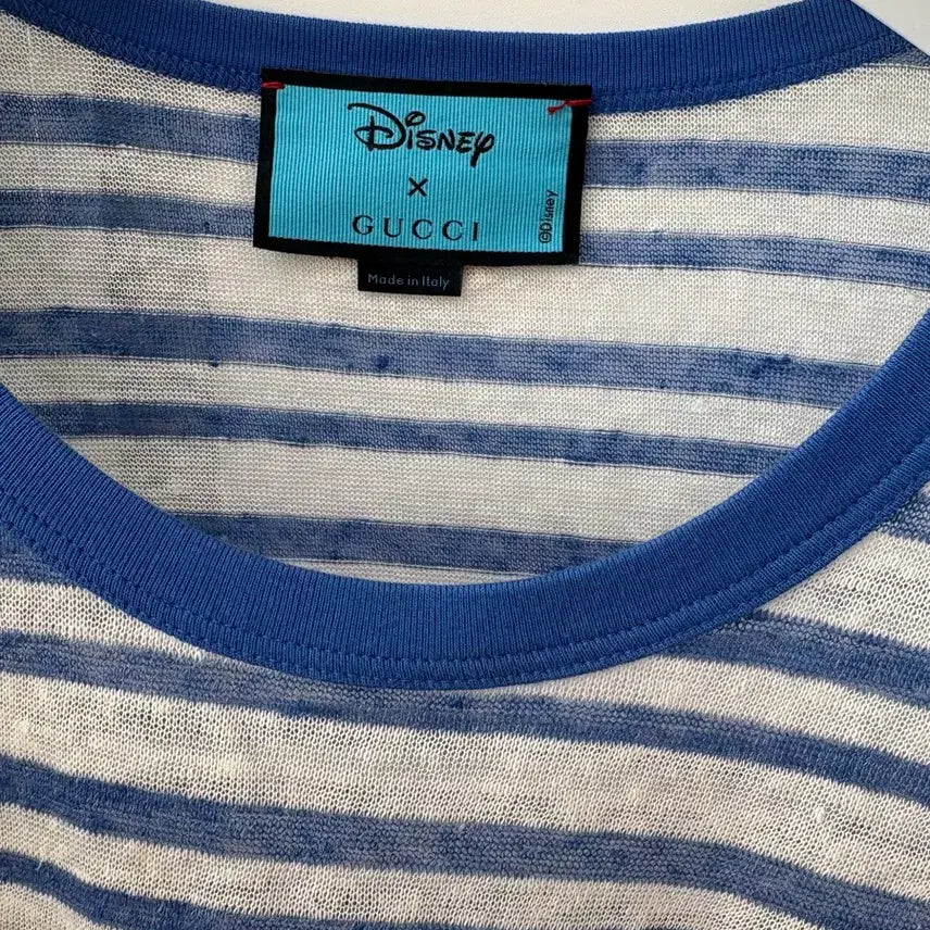 [BUNJANG] Gucci Disney Donald Duck Stripe T-shirt (M) / 구찌 디즈니 도날드덕 스트라이프 티셔츠 M