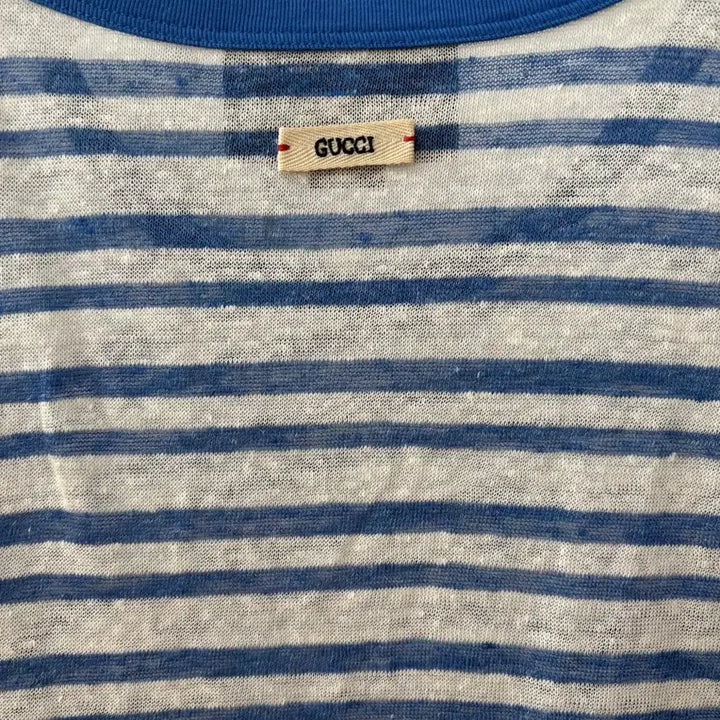 [BUNJANG] Gucci Disney Donald Duck Stripe T-shirt (M) / 구찌 디즈니 도날드덕 스트라이프 티셔츠 M