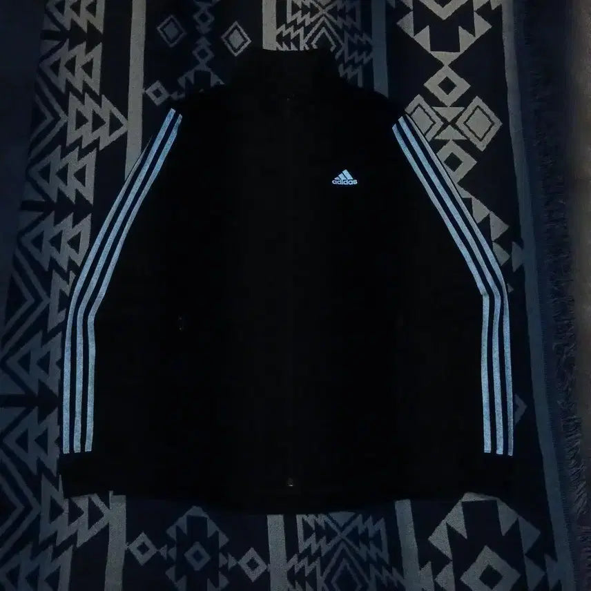 [BUNJANG] Adidas Reflective Logo Track Jacket / 아디다스 블랙 화이트 리플렉티브 로고 삼선 에어로레디 쿨 터치 트랙자켓
