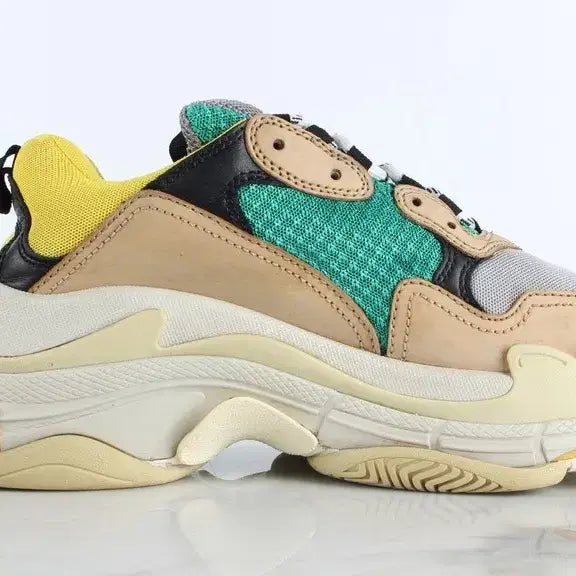[BUNJANG] Balenciaga Triple S Sneakers Green/Yellow 39 (260) / 발렌시아가 트리플S 스니커즈 노초 39(260)