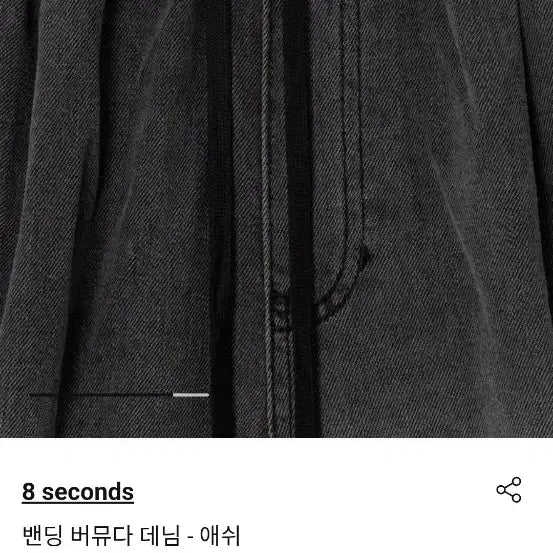 [BUNJANG] 8 Seconds Bermuda Denim Shorts / 에잇세컨즈  밴딩 버뮤다 데님