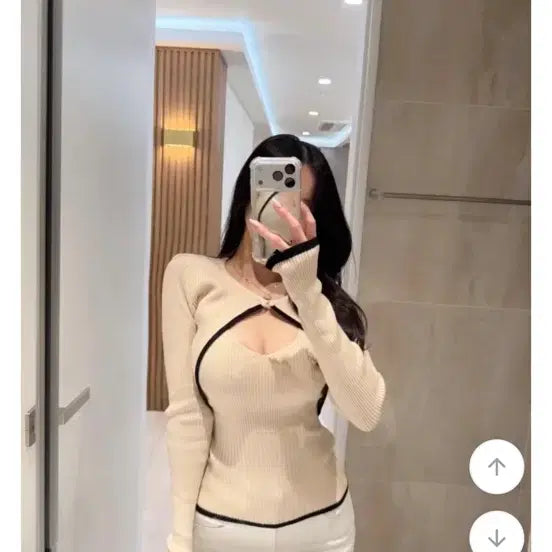 [BUNJANG] Glam Fit Bolero Knit Top / 글램핏 볼레로 니트 티셔츠
