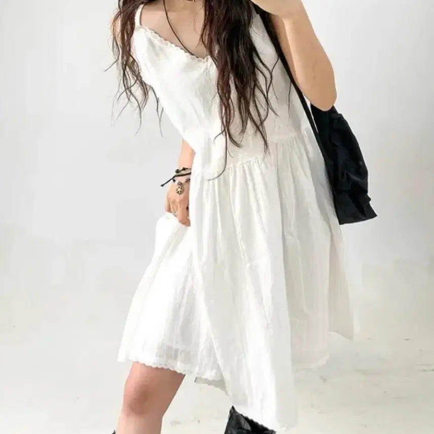 [BUNJANG] Acuvee Club Layered Tank Dress / 아쿠비클럽 레이어드 나시 원피스