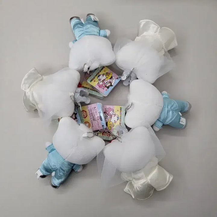 [BUNJANG] Sanrio Hello Kitty Wedding Doll Keyring Bundle Set / 산리오 헬로키티 웨딩 인형 키링 6개 세트