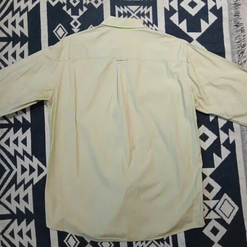 [BUNJANG] Lacoste Melona Light Green Lavender Striped Croc Patch Logo Chest Pocket Top / 라코스테 메로나 라이트그린 라벤더 스트라이프 크록패치 로고 체스트포켓 버